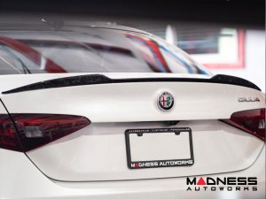 Alfa Romeo Giulia Trunk Spoiler - Carbon Fiber - QV Style - Feroce Carbon - Forged Carbon